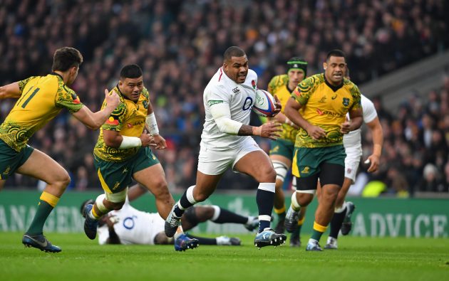 Kyle Sinckler on the charge v Australia