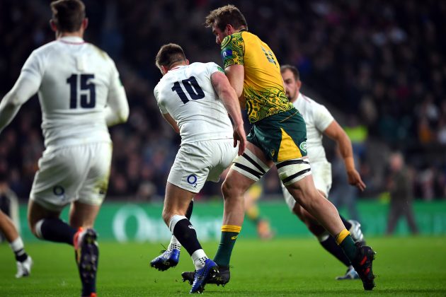 Owen Farrell's tackle on Izack Rodda