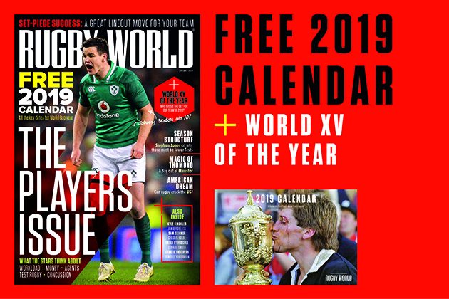 Free 2019 calendar with the latest issue of Rugby World