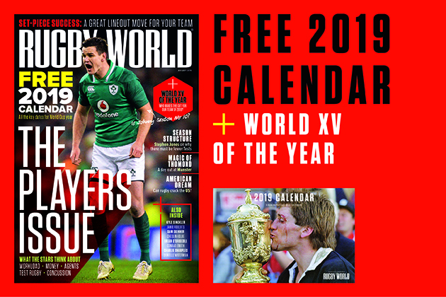 Free 2019 calendar with the latest issue of Rugby World
