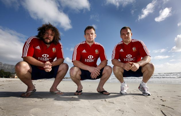 Adam Jones, Matthew Rees and Gethin Jenkins, 2009 Lions