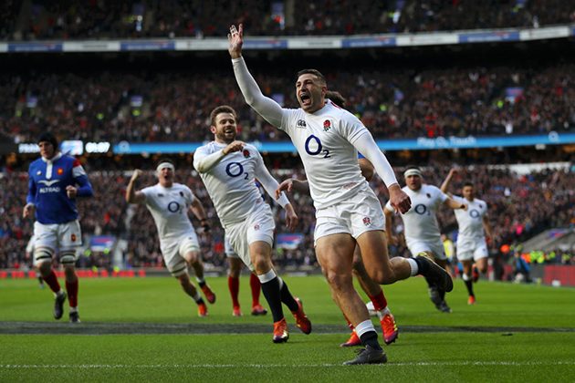 Jonny May scores 30-minute hat-trick against France