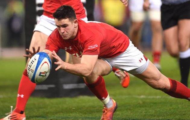 Wales score a try in Italy, 2019
