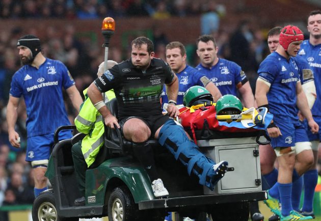 Guinness Pro14 final Fraser Brown leaves the field after his injury
