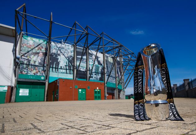 Guinness Pro14 final the trophy outside Celtic Park