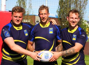Sweden rugby players Henrik Ek, Jonas Zengler and Sami Paulsson