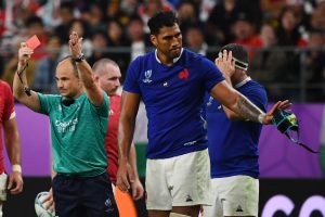 Who has the most red cards at the Rugby World Cup?