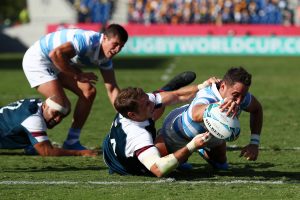 Joaquin Tuculet scores Argentina's third try v USA