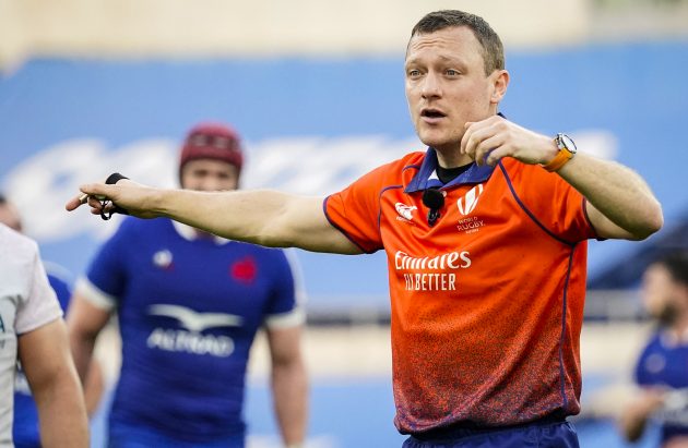 Rugby referee Matt Carley