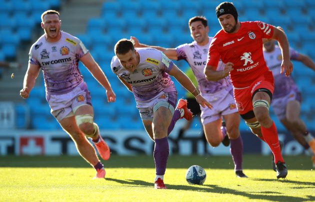 Joe Simmonds try v Toulouse