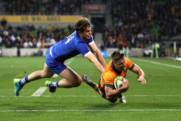 Watch: Prop Taniela Tupou plays scrum-half for Wallabies try