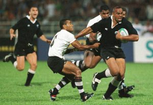 Jonah Lomu against Fiji in the Commonwealth Games
