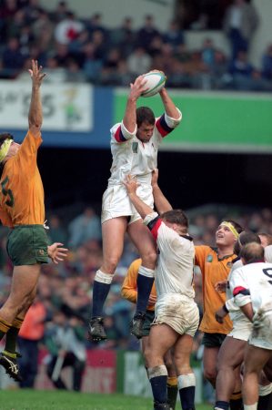 Bayfield wins a lineout, RWC 1995 quarter-final
