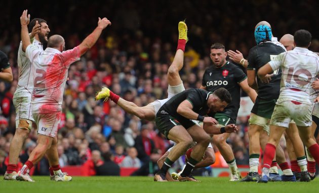 Stunning scenes as Georgia beat Wales 13-12