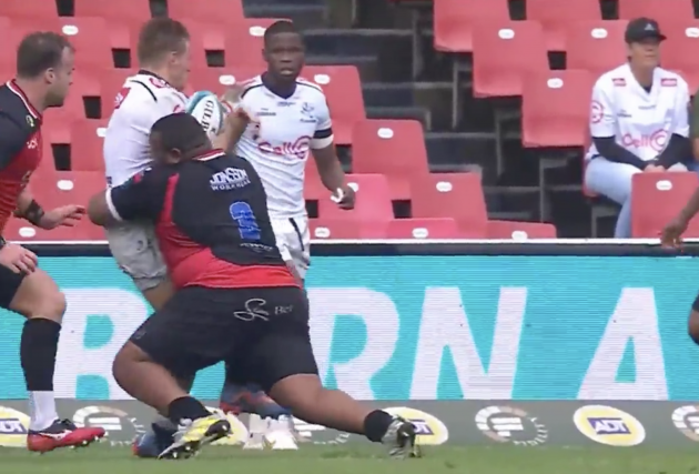 Watch: Monster tackle from 153kg prop
