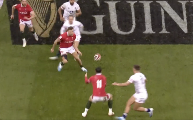 Wind knocked out of England with Louis Rees-Zammit intercept