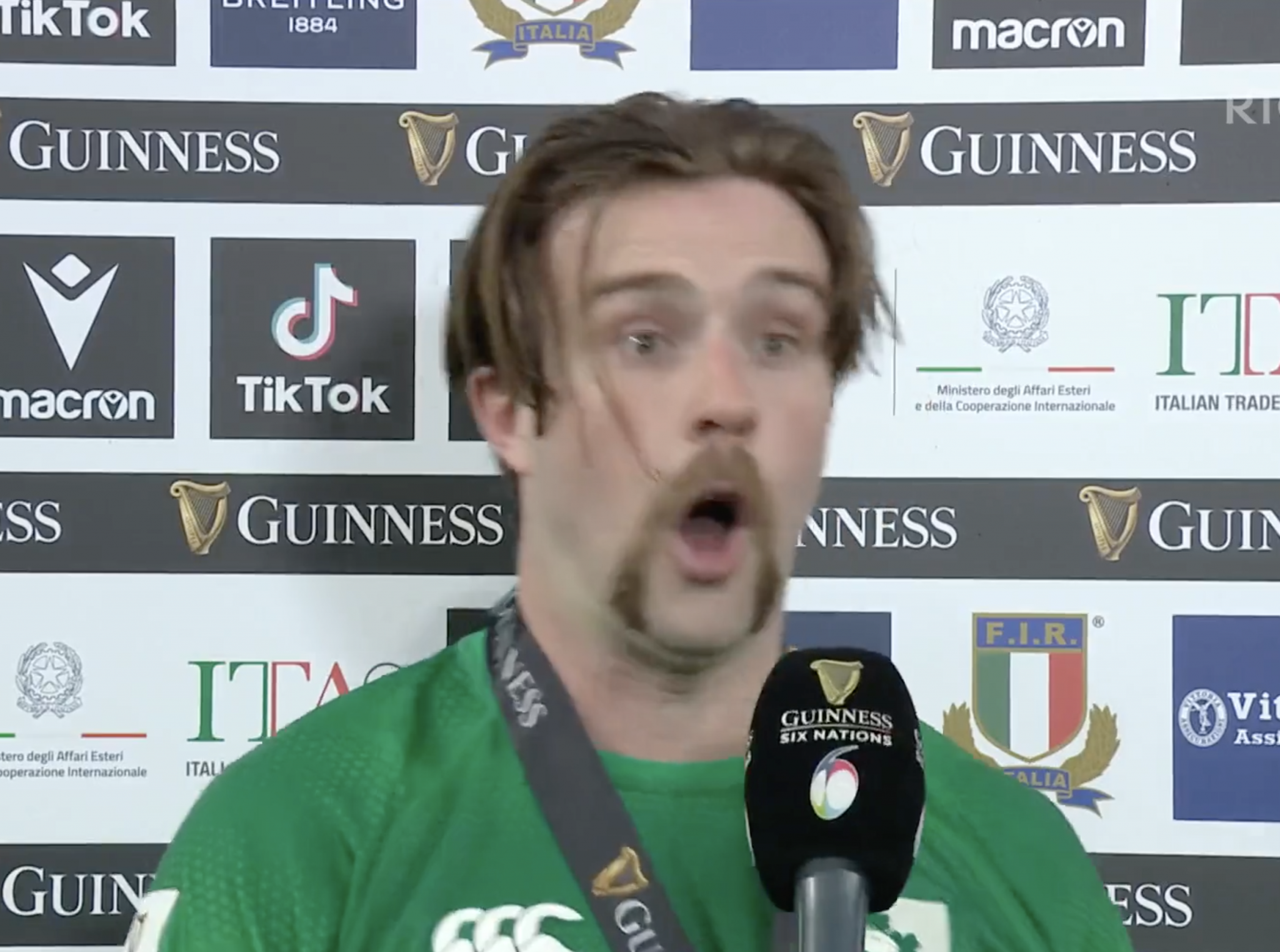 Watch hilarious Mack Hansen slip-up in post-match interview