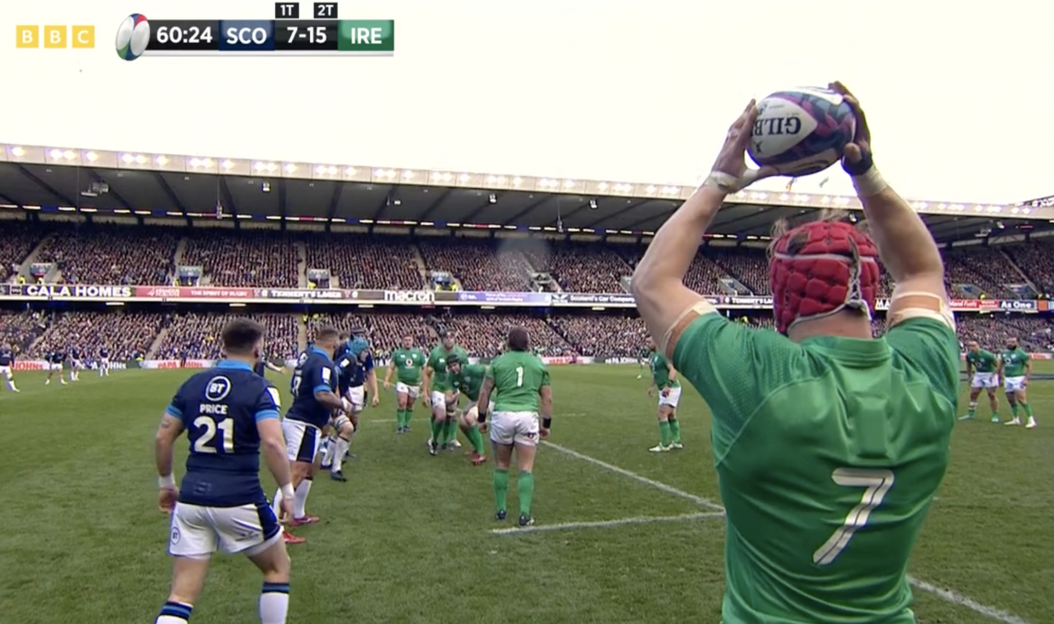 Van der Flier throws into lineout for injury-hit Ireland