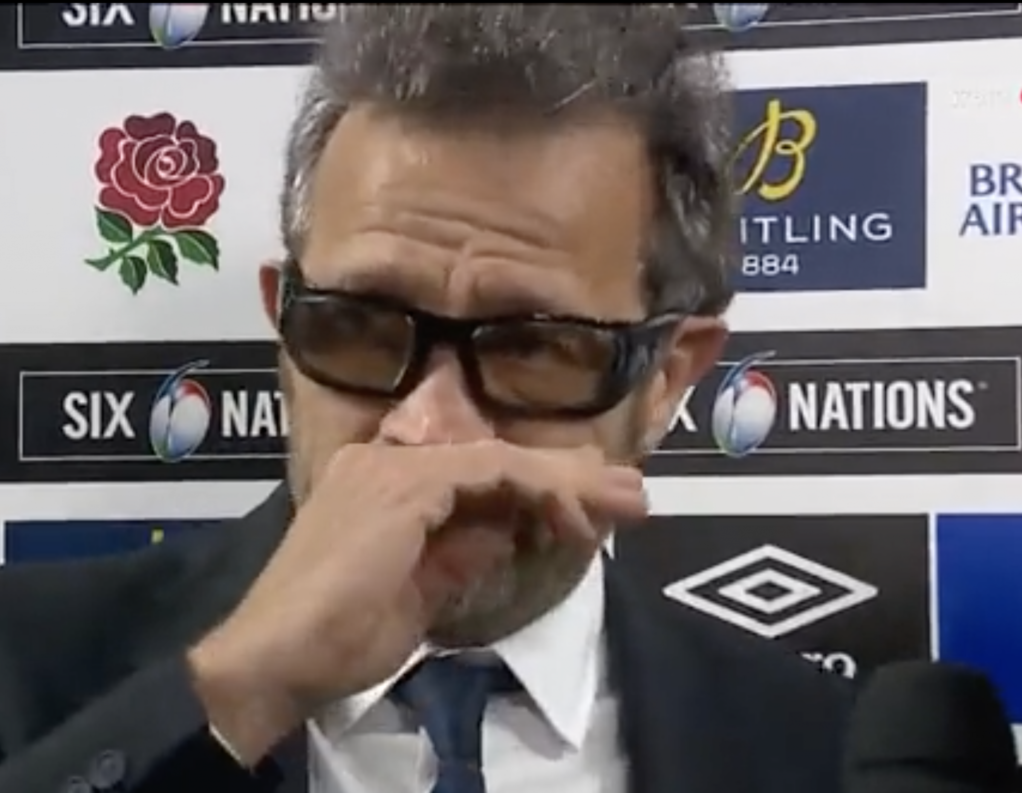 Watch: Fabien Galthie crying after demolition of England
