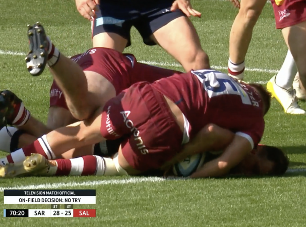 Ivan van Zyl try: did he get it down?