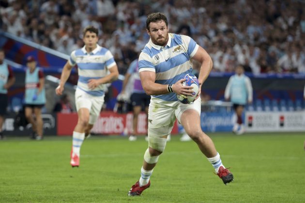 Argentina captain Julian Montoya in action against England in the Rugby World Cup