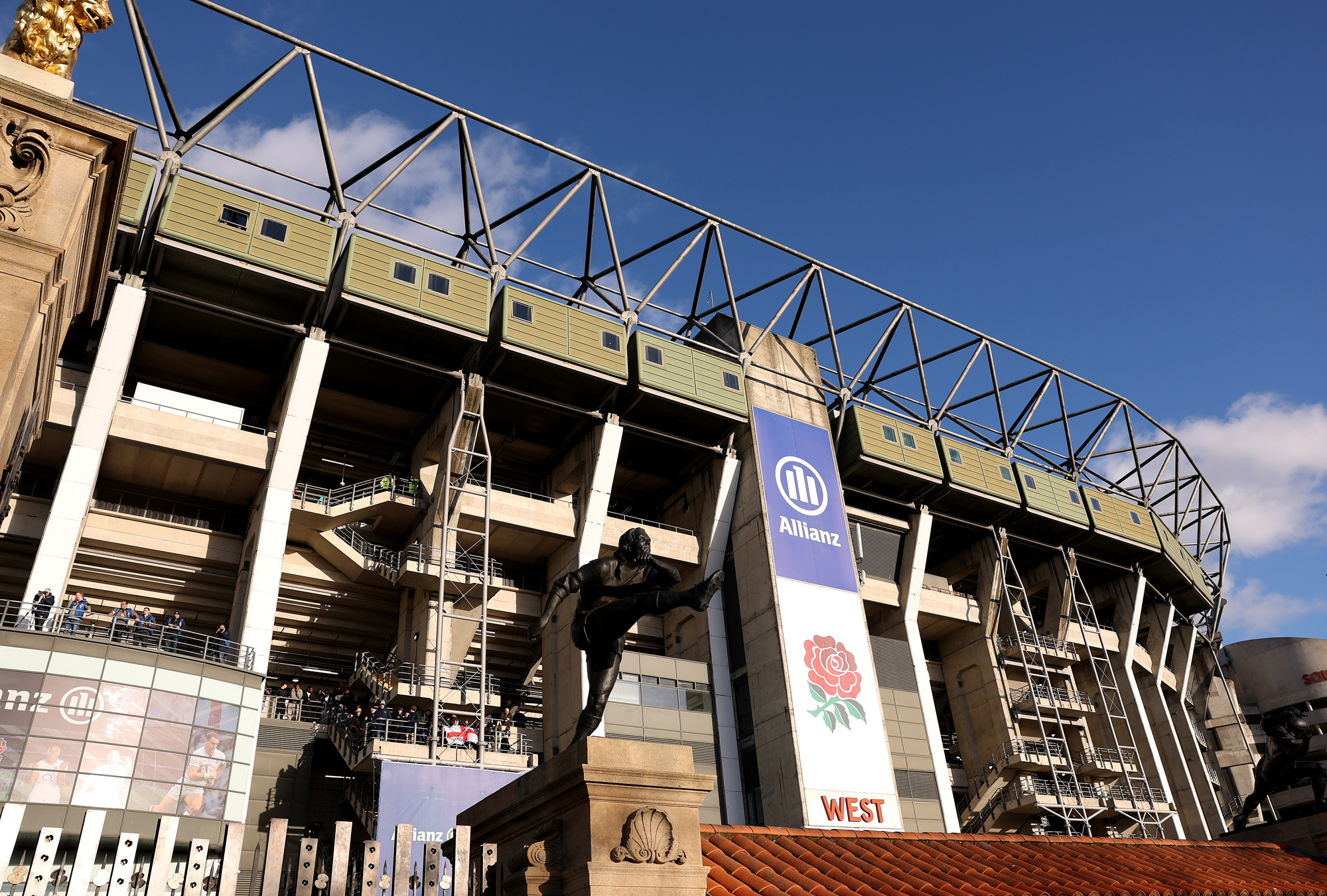 An exterior photo of the Allianz Stadium, Twickenham, ahead of the Autumn International against Argentina in November 2025.