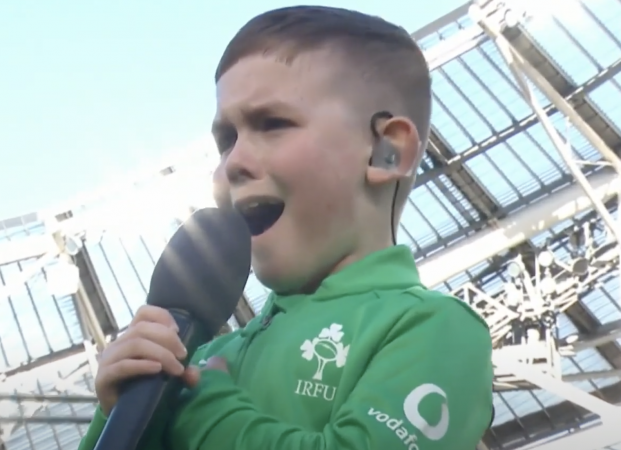 Irish anthem singer