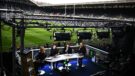 A general view of the BBC Sport booth before the Guinness Six Nations Rugby Championship match between Scotland and Ireland at BT Murrayfield Stadium in Edinburgh, Scotland.