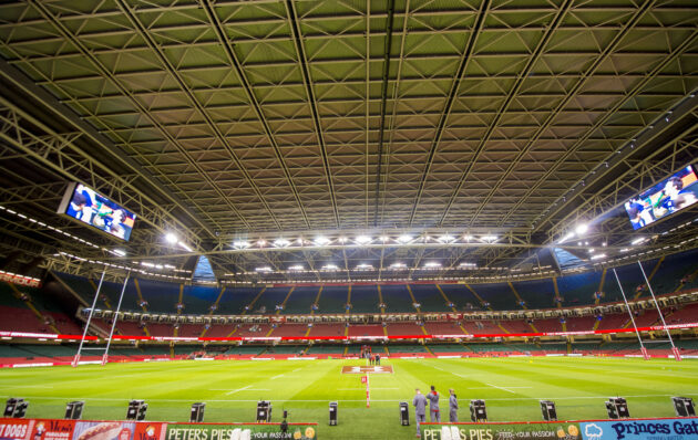 A closed Principality Stadium roof ahead of the November 2018 Doddie Weir Cup match between Wales and Scotland