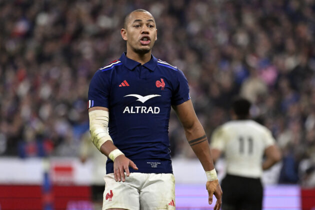 France’s Gaël Fickou walking across the pitch during the 2024 Autumn Nations Series match against New Zealand.