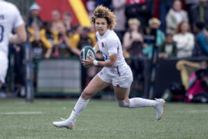 Ellie Kildunne in action during the Ireland V England, Women's Six Nations 2025. (Photo by Tim Clayton/Corbis via Getty Images)