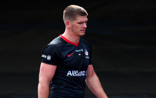 Owen Farrell leaves the field after being sent off during Saracens September 2020 match against Wasps