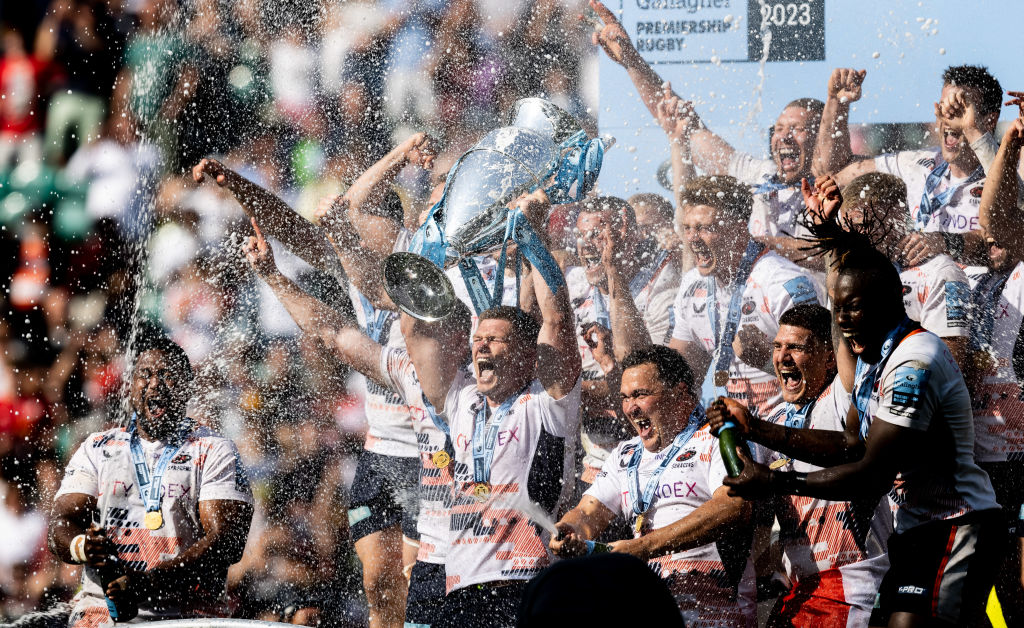 The last five winners of the Gallagher Premiership title