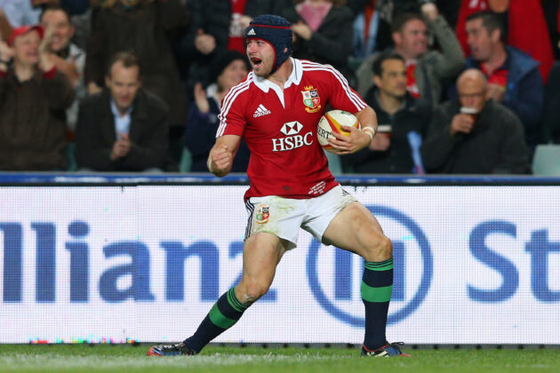 Leigh Halfpenny for the British & Irish Lions. (Photo by Cameron Spencer/Getty Images) 