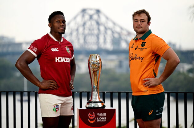 British & Irish Lions captain Maro Itoje and Australia captain Harry Wilson ahead of the opening Test (Getty Images)