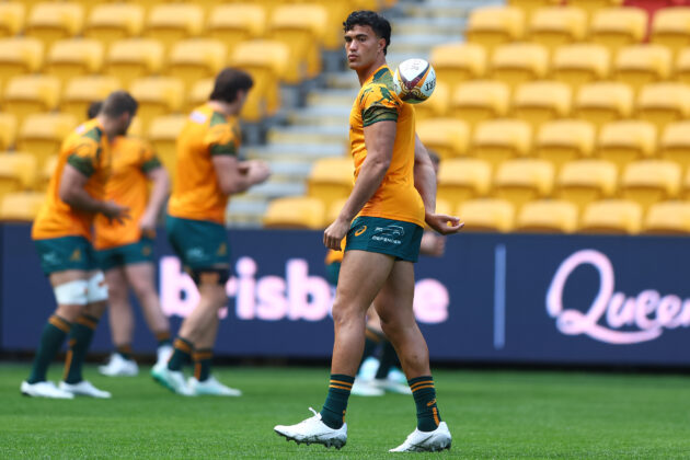 Joseph Suaalii will be key for Australia against the Lions. (Photo by Chris Hyde/Getty Images)