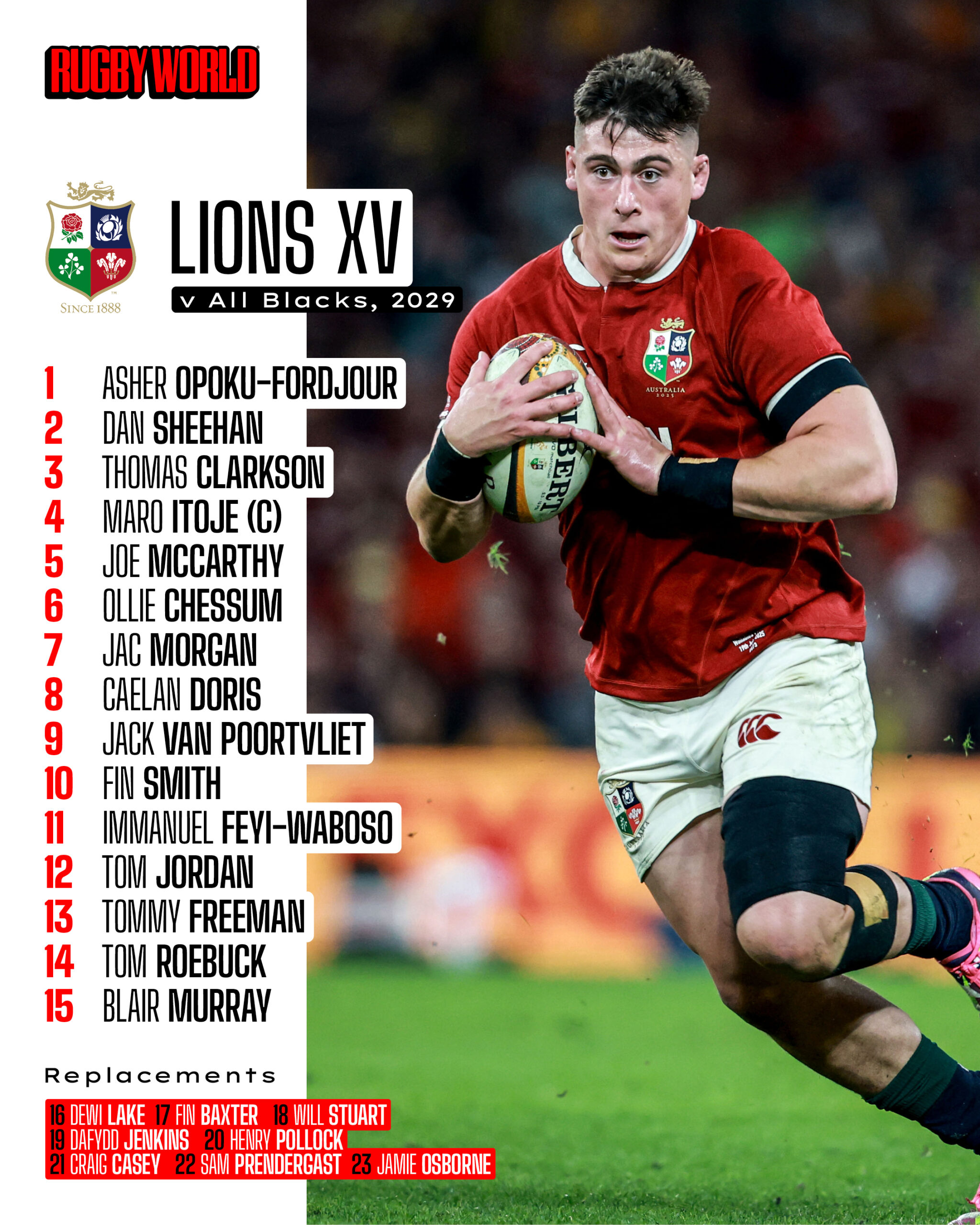 Lions XV to face the All Blacks in 2029
