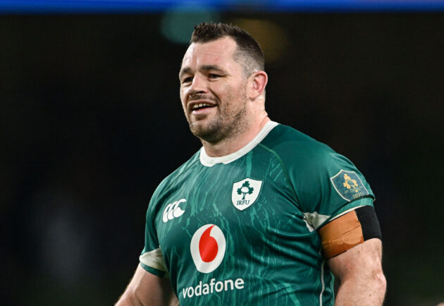 Ireland's Cian Healy at the end of the 2024 Autumn Nations Series match against Argentina.