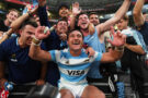 Rodrigo Isgro of Argentina celebrates victory against the British & Irish Lions (Photo by Charles McQuillan/Getty Images)