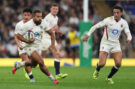 England's Ollie Lawrence runs with the ball during the 2025 Quilter Nations Series against Fiji