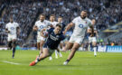Scotland’s Ben White on his way to scoring a try against England in the 2025 Calcutta Cup match