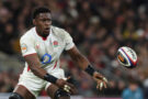England's Maro Itoje passes the ball during the February 2026 Six Nations match against Wales