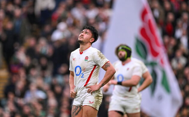 Marcus Smith of England during the Guinness 6 Nations Rugby Championship match between England and Ireland at the Allianz Stadium in Twickenham, England. 