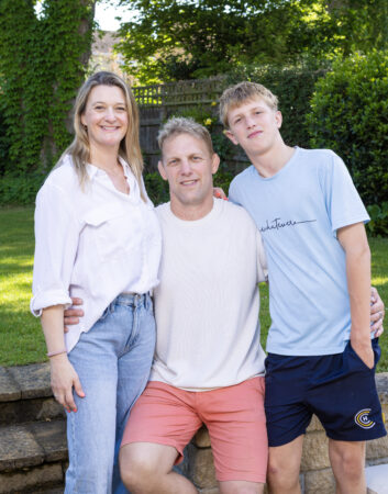 Lewis Moody with his wife Annie and son Ethan