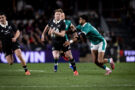 New Zealand's Damian McKenzie runs with the ball during his team’s Nations Championship match against Ireland