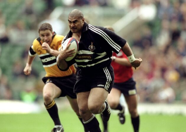 Va'aiga Tuigamala of Newcastle in action during the 1999 Tetley Bitter Cup Final between Newcastle and Wasps