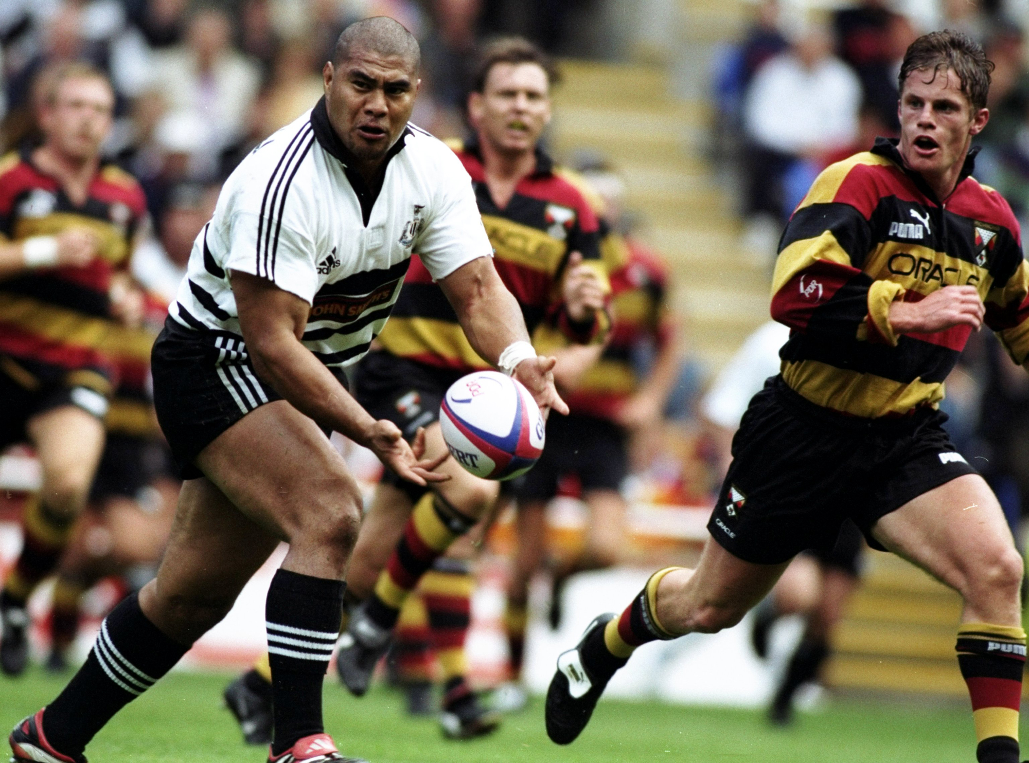 Va'aiga Tuigamala of Newcastle in action during the Allied Dunbar Premiership match against Richmond in September 1998 