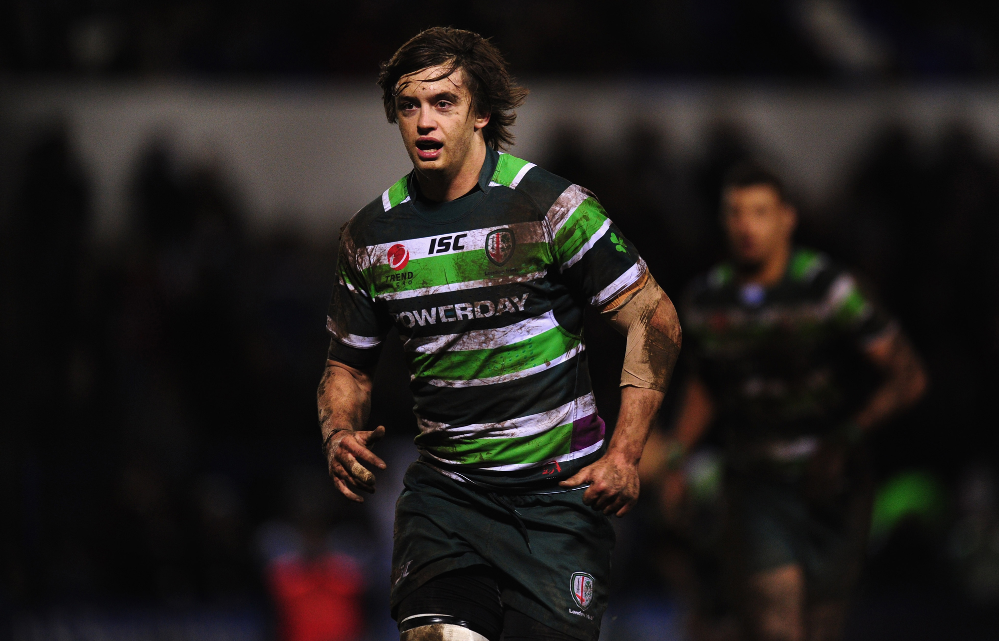 London Irish’s Alex Gray running during an LV= match against Cardiff Blues