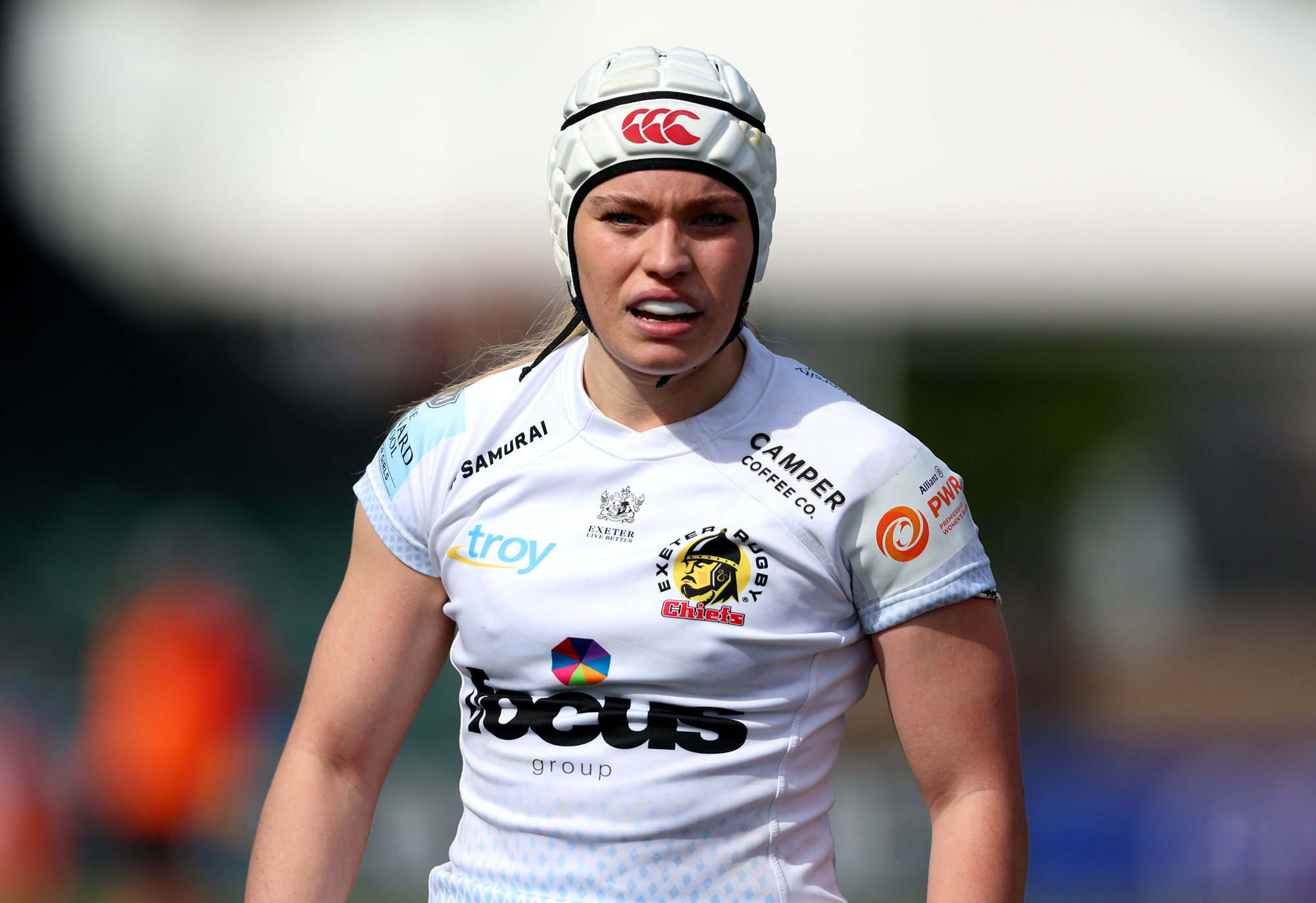 Jodie Ounsley of Exeter Chiefs during an Allianz Cup semi-final match against Saracens