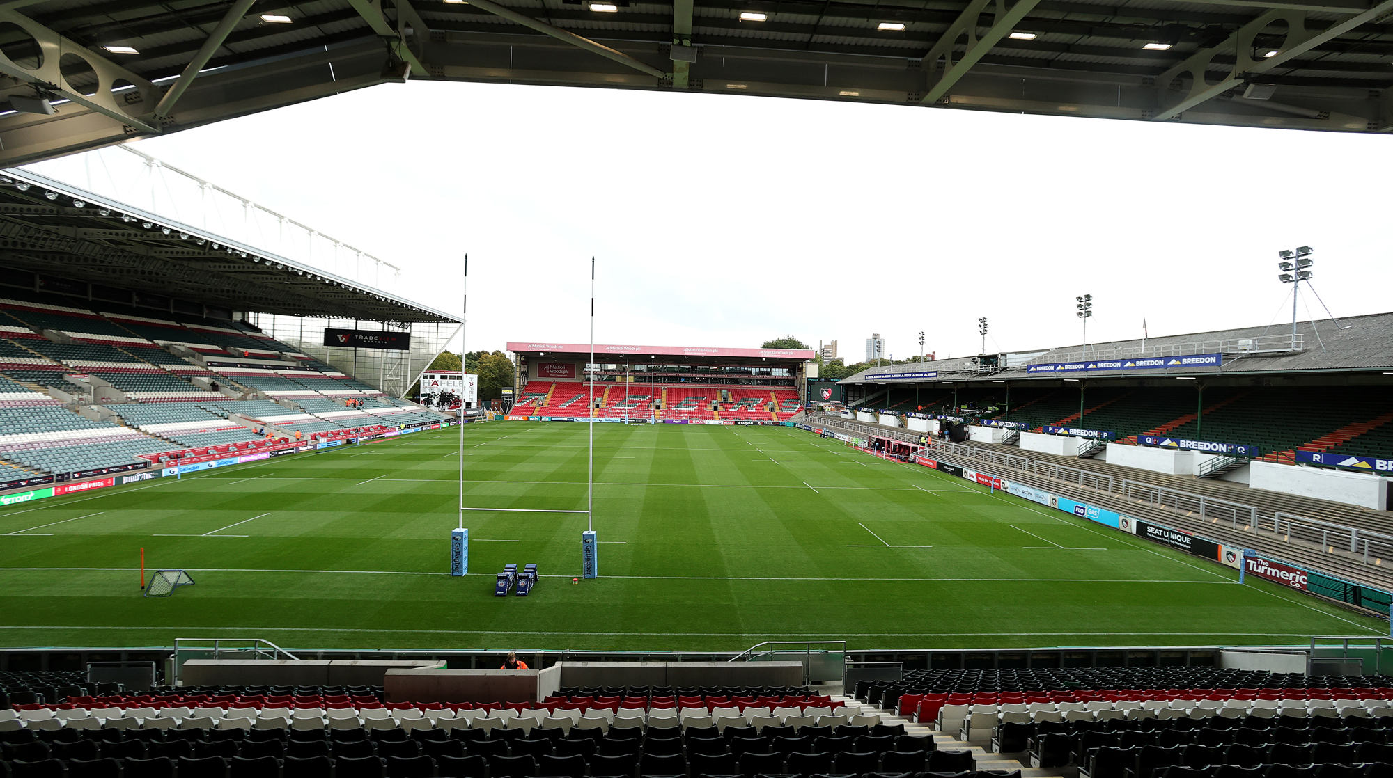 The interior of Welford Road, home of Leicester Tigers
